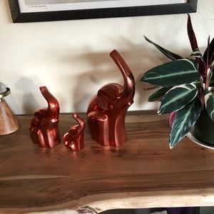 Wayfair Copper Elephants (Set of 3)